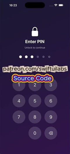 SwiftUI PIN Pattern Lock 🔒✨#swiftui #programming
