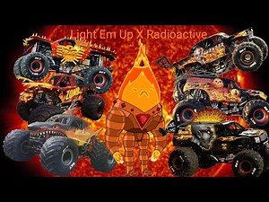 Monster Jam Team Fire Tribute Light Em Up X Radioactive