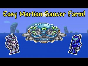 Easy Way To Farm Martian Saucers! Terraria 1.4.4.9