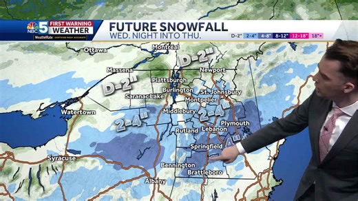 Several chances for rain and snow through this weekend in Vermont (02-24-25)