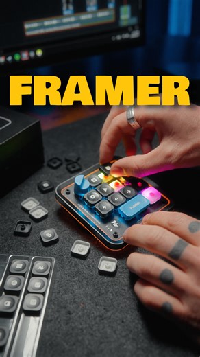 Boris Lopatin on Instagram: "The Framer Micro from @framer (a no-code website builder ❤️‍🔥) and @work_louder (awesome keyboards ❤️‍🔥) is a super sexy macropad that saves time — big time 🙂 Comment “MICRO” to get the layout I use 👌 Super easy setup, customizable actions, and automatic switching between app layouts, which is AWESOME! It stays on my desk 👌 #FramerPartner #framerxworklouder"