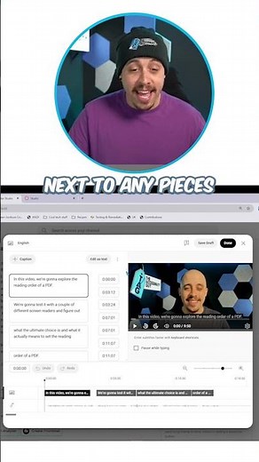 How To Edit Your Captions On YouTube #caption #accessibilitymatters