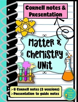Matter Unit Notes and Slides Bundle - Atoms Periodic Table of Elements - Science