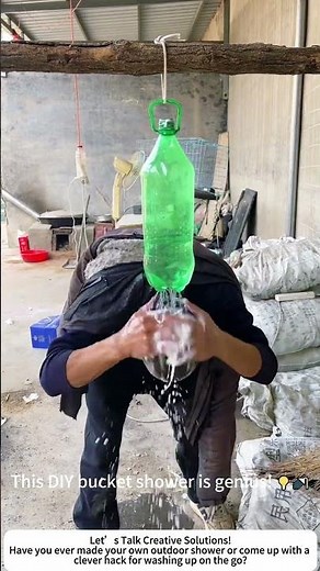 DIY Bucket Shower – Simple Solution for Washing Hair Anywhere! 💡🚿