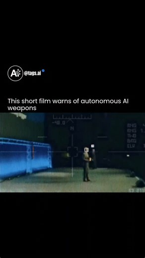 Al News | Technology | Artificial Intelligence on Instagram: "The 2017 short film Slaughterbots, directed by Stewart Sugg, remains one of the most chilling warnings about the intersection of AI and warfare. Produced by the Future of Life Institute, the film depicts a near-future where swarms of autonomous, palm-sized drones use facial recognition to execute targets without a human in the loop. Narrated by renowned AI expert Stuart Russell, the video wasn't just made for entertainment, it was a s
