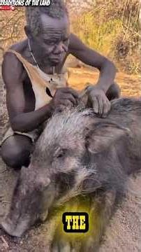 "Hadzabe Tribe Wild Boar Hunting & Traditional Cooking | African Hunter-Gatherer Documentary"