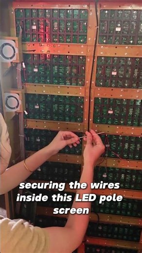 LED Pole Screen Internal Wiring Installation – Neat and Secure Setup