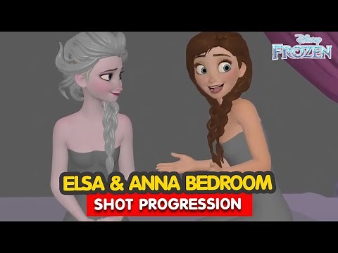 How Disney Animated a Deleted Scene in Frozen 2 – Elsa & Anna Bedroom Shot Progression