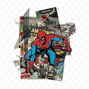 Spiderman Comic Book Art: Superhero PNG SVG (instant Download) - Etsy