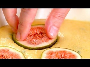 Halbiere 4 Feigen und drücke sie in Teig - fantastisch!