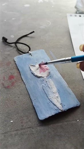 tulip 🌷 flower bookmark with using a wall putty paste 💗 #new #diy #art #tulip #bookmark