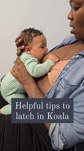 Save this so you can try it! Hands down our favorite position, Koala seems intimidating until you get it down. 1. Start with your baby on your chest like you're going to burp them, then lean back and slide them down your body until they're straddling your leg. 2. Support their neck with your hand in a C shape below their ears. The palm of your hand should rest between their shoulders. 3. You can lean forward or back to get them positioned just right and their chin touches first with their head t