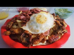 🍟 SALCHIPAPA PERUANA - RECETA CASERA | COMO PREPARAR SALCHIPAPA CON TODAS SUS CREMAS SIMPLE Y RÁPIDO