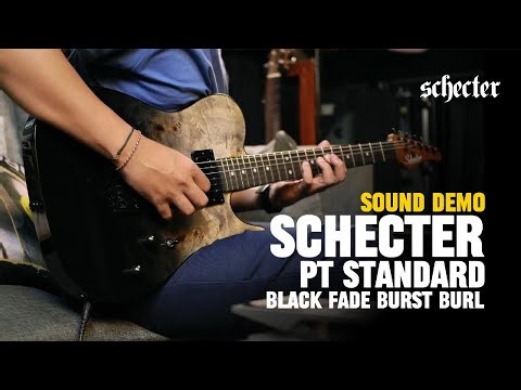 Schecter PT Standard in Black Fade Burst Burl Sound Demo