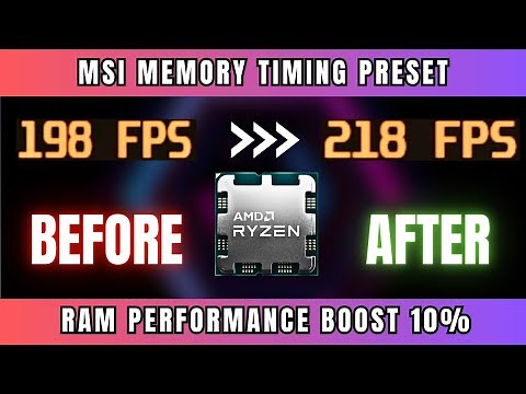 MSI Memory Timing Preset BIOS Feature on Ryzen 9950X | 10% RAM Performance Boost