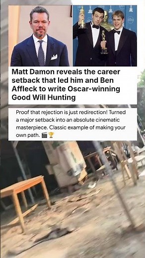 Matt Damon reveals the career setback that led him and Ben Affleck to write ... #celebrity