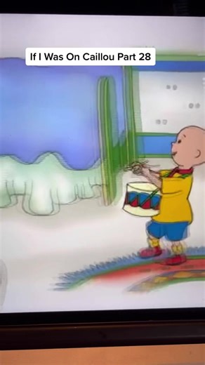 Caillou Disturbs Studying with Drumming | Library Visit Promise