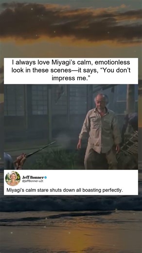 Miyagi’s Calm, Unimpressed Expression