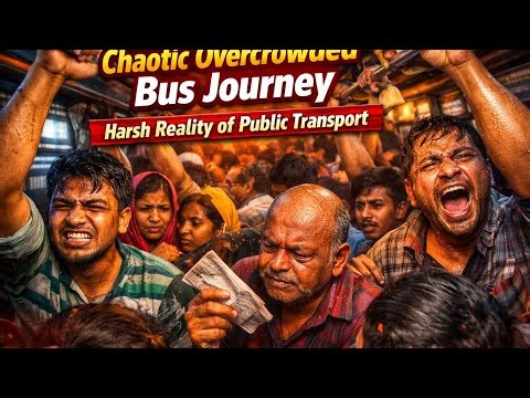 Overloaded Bus Ride in a Poor Transport System
