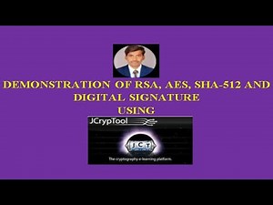 Jcrypt Tool Demonstration | Symmetric and Asymmetric Algorithm | Hash Algorithm | Digital Signature