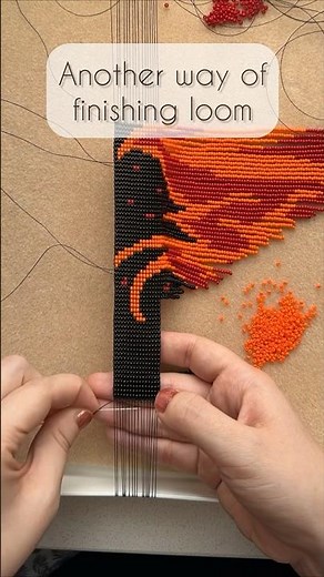 There are many ways to finish loom beading: tying knots, hiding threads... Or weaving without beads!