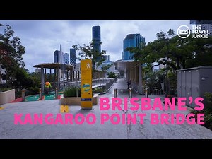 BRISBANE’S KANGAROO POINT BRIDGE | AUSTRALIA WALKING TOUR | RAIN AMBIANCE 4K