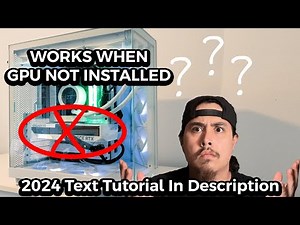 How to fix a computer that won't boot with a graphics card installed.