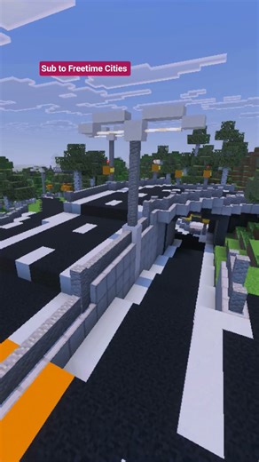Epic Highway Interchange in Minecraft Freetime City #minecraft #wicked #musical #epic #minecraftcity