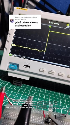 Osciloscopio 1014D de Fnirsi #fypシ゚ #holamund #ESP32 #electronicadigital #3d #mecatronica #electronica #arduino #Programador #universidad | Mirrortrec
