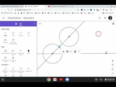 Construct Parallel Line Through a Point Not on the Line - GeoGebra