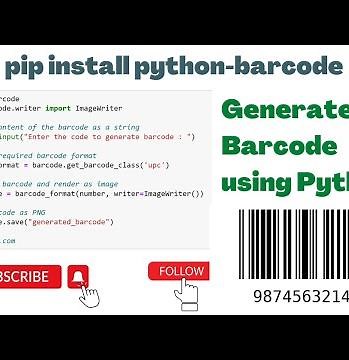 Day 93 : Generate Barcode using Python