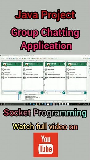 #java Group chatting application using Java #Shorts #youtubeShorts #shorts