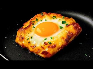 5-Minute Egg Bread Recipe! Easy bread & egg breakfast!
