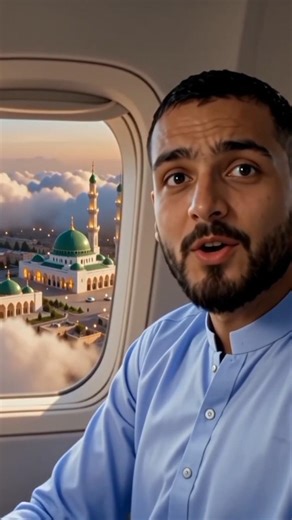First Time Seeing Medina From Airplane Window | Beautiful View of Masjid an-Nabawi