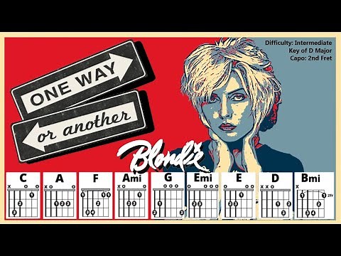 How to Play "ONE WAY OR ANOTHER" by Blondie (Capo 2) | Intermediate Guitar Play-Along + TAB & Lyrics