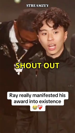 STREAMZEY on Instagram: "Ray really manifested his award into existence😭❤️‍🩹 Ray Asian Boy, real name Chen-Ruei Hsu, is a breakout Taiwanese-American Twitch streamer and TikTok sensation born October 31, 2005, whose viral fame ignited in 2023 from a chance 7-Eleven encounter with Kai Cenat in Tokyo that spawned global memes and skyrocketed him to 2.4 million Twitch followers, 4.4 million TikTok likes, and AMP content house residency in Atlanta. The 20-year-old's high-viewership Just Chatting, 