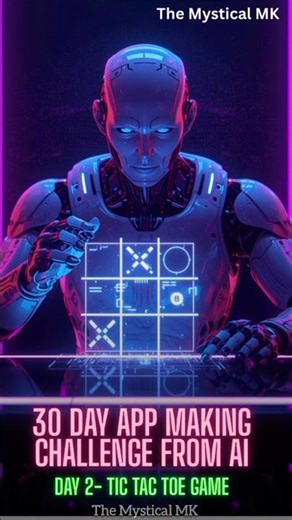 Day 2:Tic Tac Toe Game🔥 l Day-2 of my 30-Day App Making Challenge l #shorts #viral