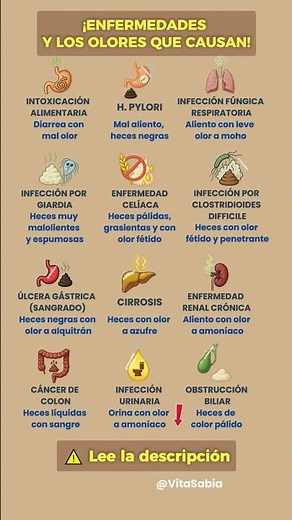 ¡ATENCIÓN! ENFERMEDADES Y OLORES⚠️ Lee la descripción ⚠️ #salud