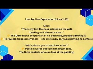 My last Dutchess by Robert Browning # English B. A