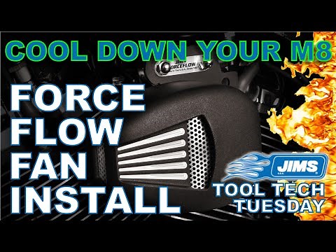 COOL YOUR HARLEY - JIMS Force Flow Fan Install - Tool Tech Tuesday - Kevin Baxter - Baxters Garage