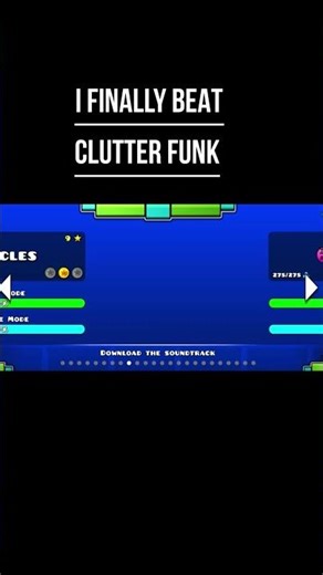 Who else also beat clutterfunk in under 1k attempts #geometrydash #gdlevels #gd #gaming