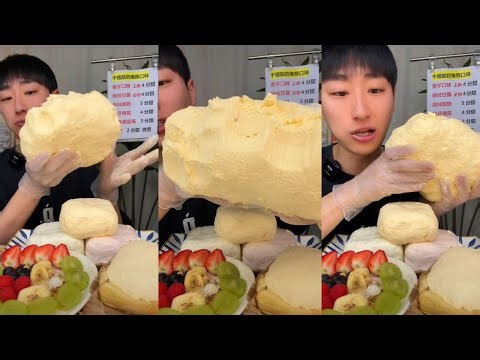 ASMR GIANT DRY YOGURT MUKBANG Extreme Crunch & Creamy Eating Sounds