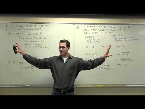 Statistics Lecture 5.4: Finding Mean and Standard Deviation of a Binomial Probability Distribution