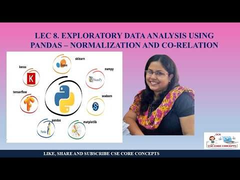 Lec. 8 EXPLORATORY DATA ANALYSIS USING PANDAS-NORMALIZATION AND CORELATION