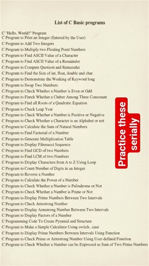 C programming basic practice problems #CS #c_programming_for_beginners #c_program #code #codeblocks