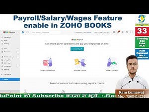 33 Payroll in ZOHO BOOKS 1