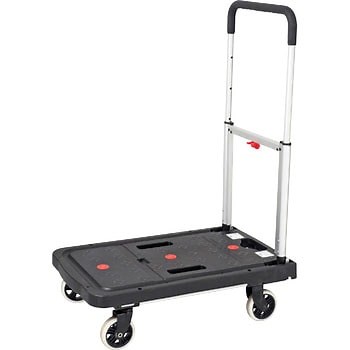折りたたみ台車 完全折りたたみタイプ モノタロウ ポリプロピレン製 軽量 荷重80kg 荷台寸法675×410mm 【通販モノタロウ】