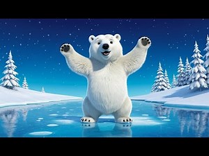 🐻 Polar Bear Dances on Ice – 3D Animated Nursery Rhyme for Kids | Fun Winter Song