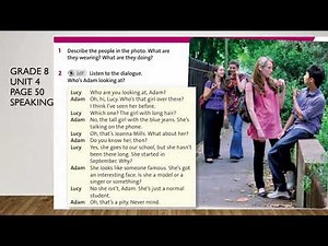 Grade 8 Unit 4 Speaking Ex 2 page 50