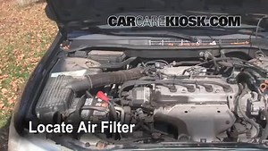 How to Change Engine Air Filter: 2000 Honda Accord LX 2.3L 4 Cyl. Sedan (4 Door)